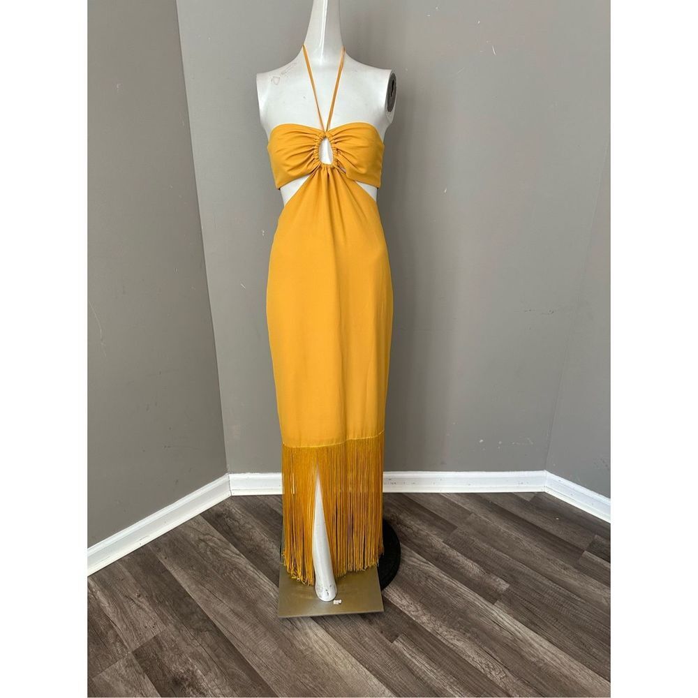 No Pise La Grama Arrecife Cut Out Fringe-Trim Maxi Dress - Picture 5 of 11